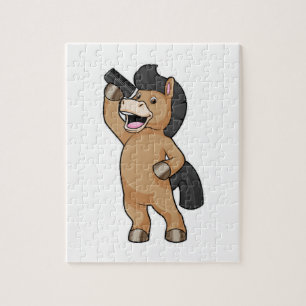 Horse as Hairdresser with Comb Jigsaw Puzzle