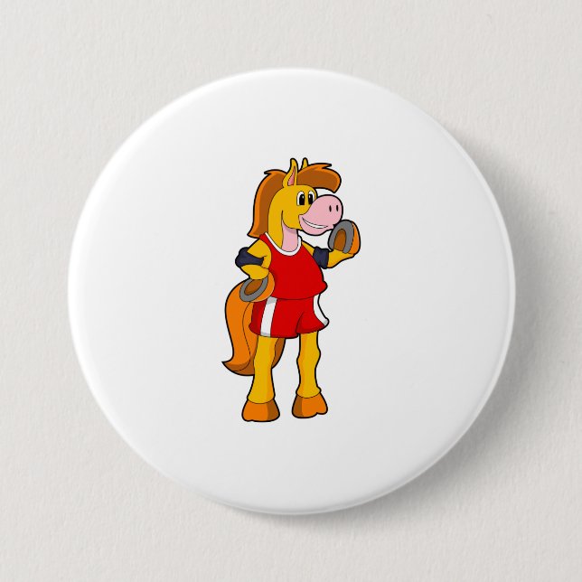 Horse as Runner 7.5 Cm Round Badge (Front)
