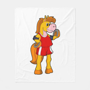 Horse as Runner Fleece Blanket