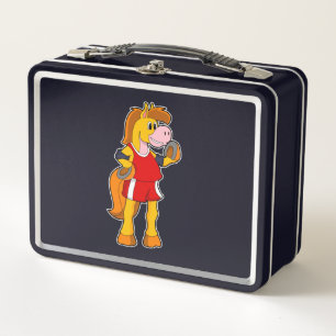 Horse as Runner Metal Lunch Box