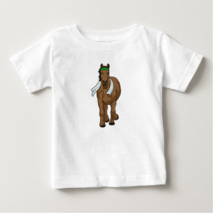 Horse as Runner with Towel Baby T-Shirt