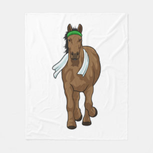 Horse as Runner with Towel Fleece Blanket