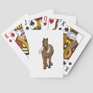 Horse as Runner with Towel Playing Cards
