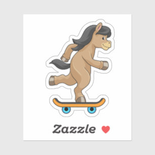 Horse as Skater with Skateboard