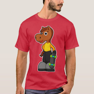 Horse as Skater with Skateboard 1 T-Shirt