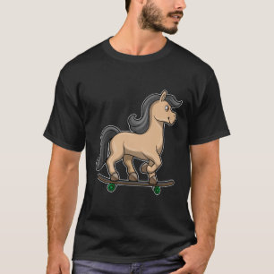 Horse as Skater with Skateboard T-Shirt
