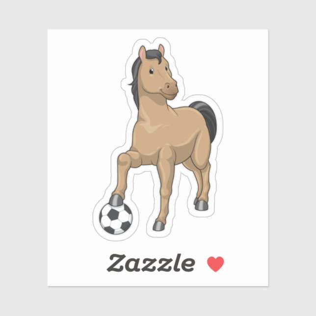 Horse as Soccer player with Soccer (Sheet)