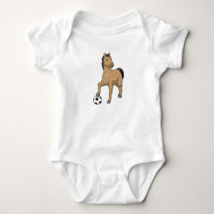 Horse as Soccer player with Soccer Baby Bodysuit