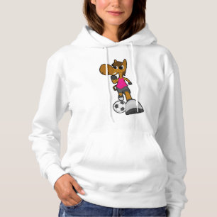 Horse as Soccer player with Soccer ball Hoodie