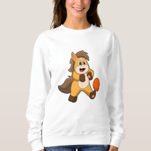 Horse as Soccer player with Soccer ball Sweatshirt