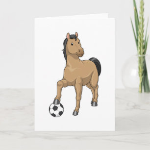 Horse as Soccer player with Soccer Card
