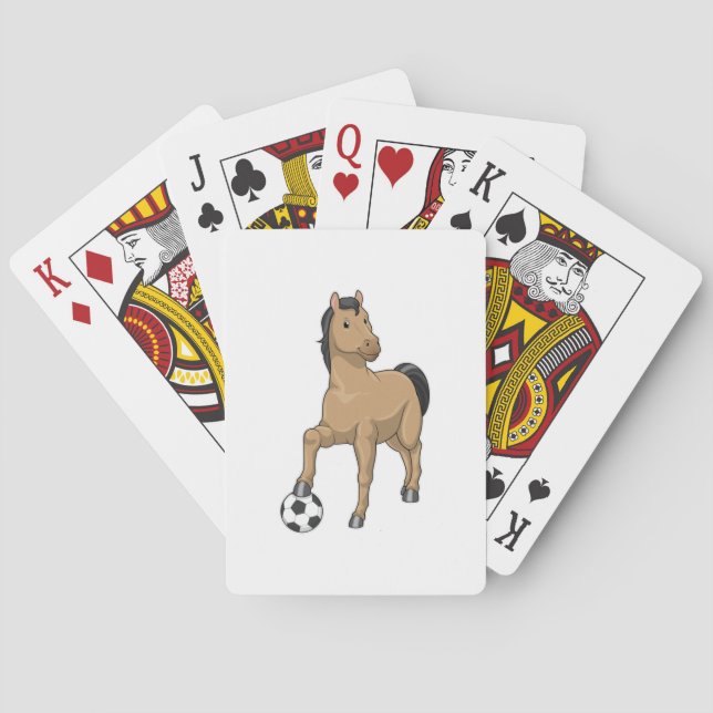 Horse as Soccer player with Soccer Playing Cards (Back)