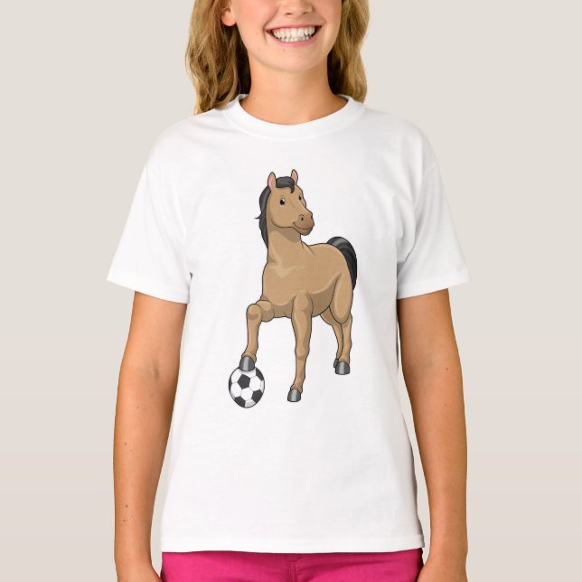 Horse as Soccer player with Soccer T-Shirt (Front)
