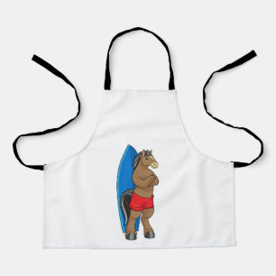 Horse as Surfer with Surfboard Apron
