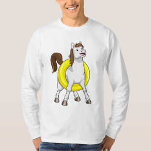Horse as Swimmer with Lifebouy T-Shirt
