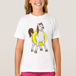 Horse as Swimmer with Lifebouy T-Shirt