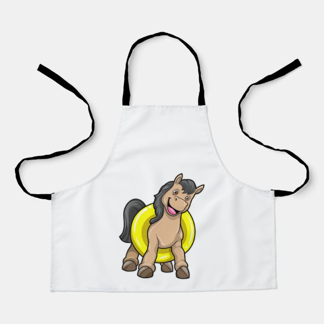 Horse at Beach with Swim ring Apron (Front)