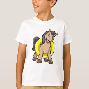Horse at Beach with Swim ring T-Shirt