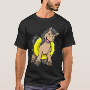 Horse at Beach with Swim ring T-Shirt