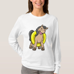 Horse at Beach with Swim ring T-Shirt