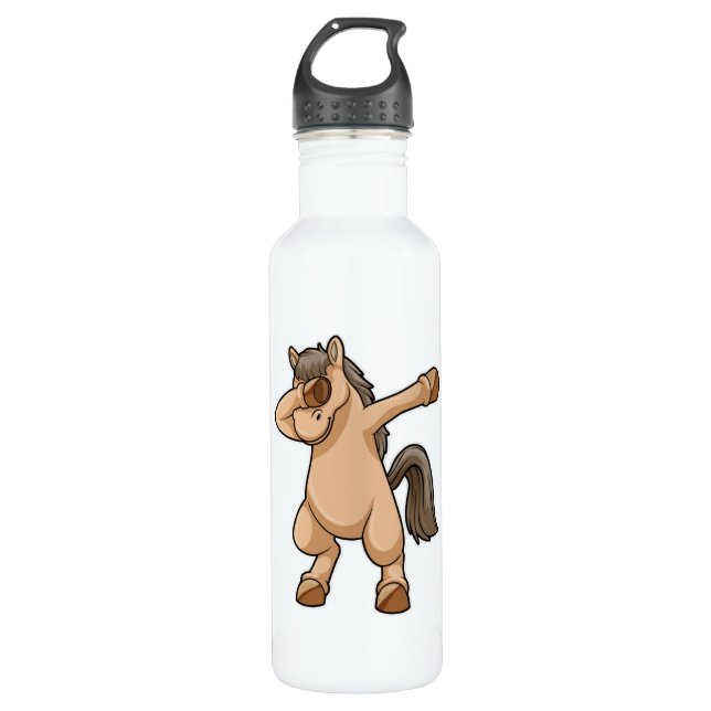 Horse at Hip Hop Dance Dab 710 Ml Water Bottle (Front)