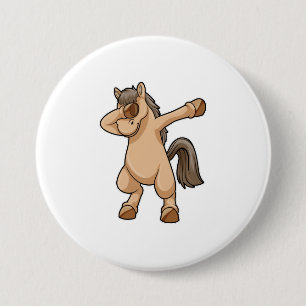 Horse at Hip Hop Dance Dab 7.5 Cm Round Badge