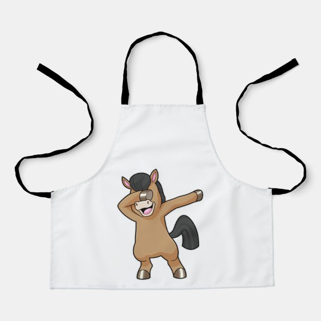 Horse at Hip Hop Dance Dab Apron (Front)