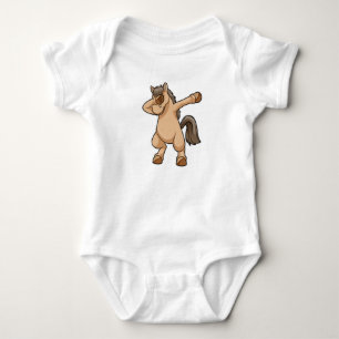 Horse at Hip Hop Dance Dab Baby Bodysuit
