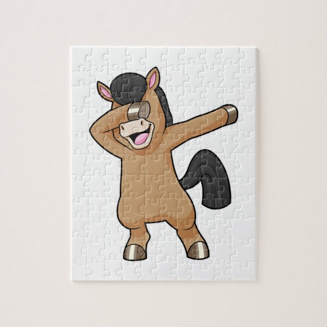 Horse at Hip Hop Dance Dab Jigsaw Puzzle (Vertical)