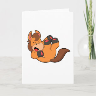 Horse at Laughing Card