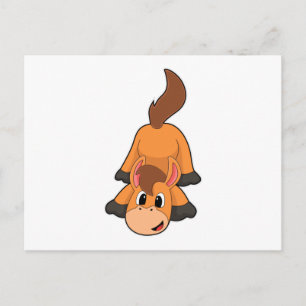 Horse at Playing Postcard