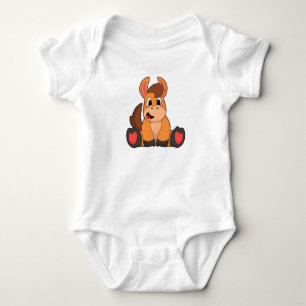 Horse at Sitting Baby Bodysuit