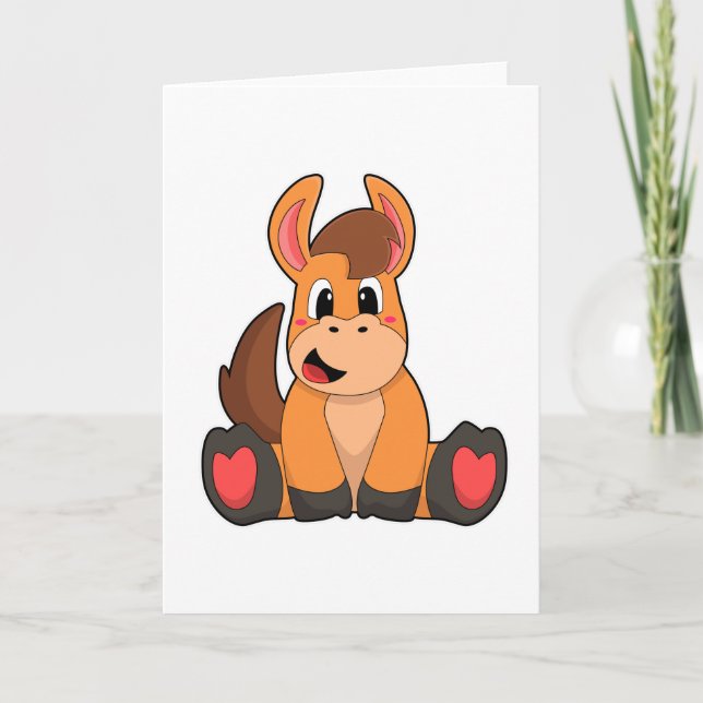 Horse at Sitting Card (Front)