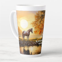 Horse at Sunrise with Verse