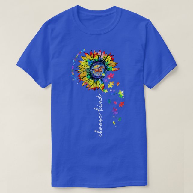 Horse Autism Shirt Choose Kind Autism Awareness Ho (Design Front)