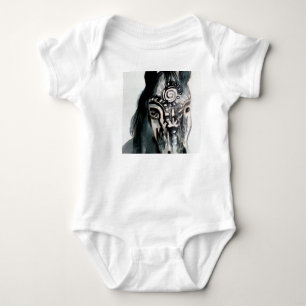 Horse Baby Jersey Bodysuit, White Bodysuit