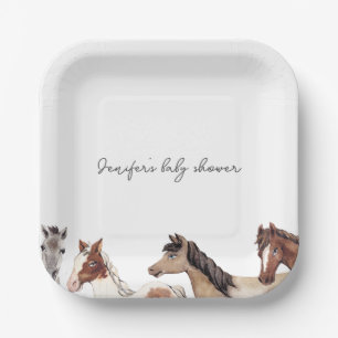 Horse Baby Shower Custom Paper Plate
