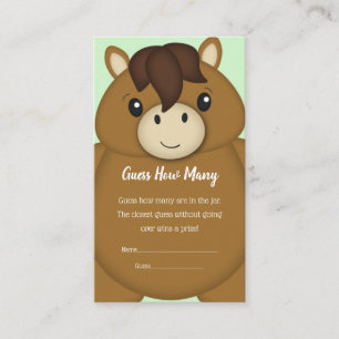 Horse Baby Shower Enclosure Card