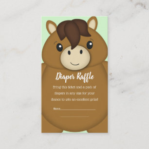 Horse Baby Shower Enclosure Card