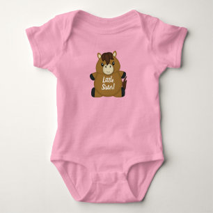 Horse Baby Shower Pink Bodysuit