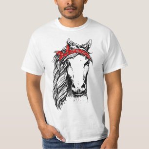 Horse Bandana for Horsebak Riding Horse Lover  T-Shirt