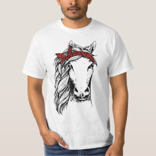 Horse Bandana Leopard for Horse Lover Horsebak Rid T-Shirt