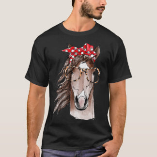 horse bandanna and glasses T-Shirt