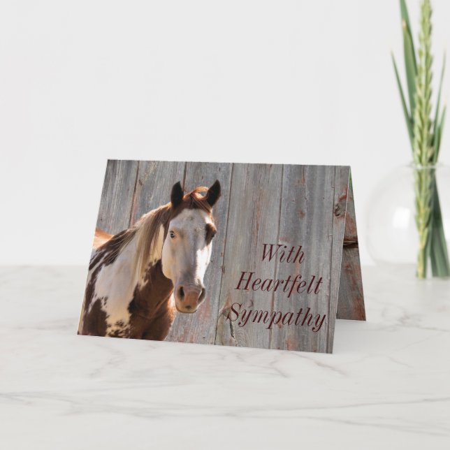 Horse & barndoor card-customise any occasion card (Front)