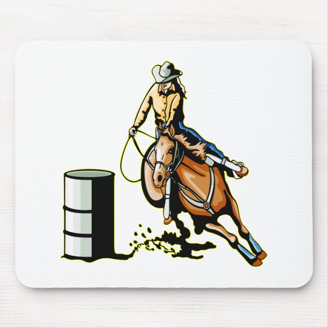 Horse Barrel Racing Mouse Mat (Front)