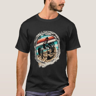 Horse Barrel Racing Serape Leopard T-Shirt