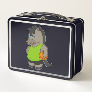 Horse Basketball player Basketball Metal Lunch Box