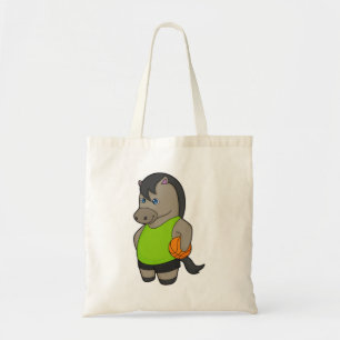 Horse Basketball player Basketball Tote Bag