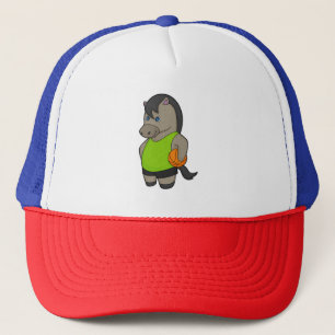 Horse Basketball player Basketball Trucker Hat