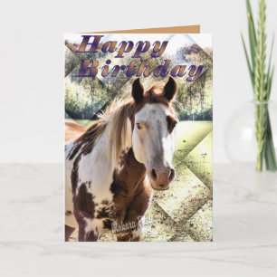 Horse Bday Card-customise Card
